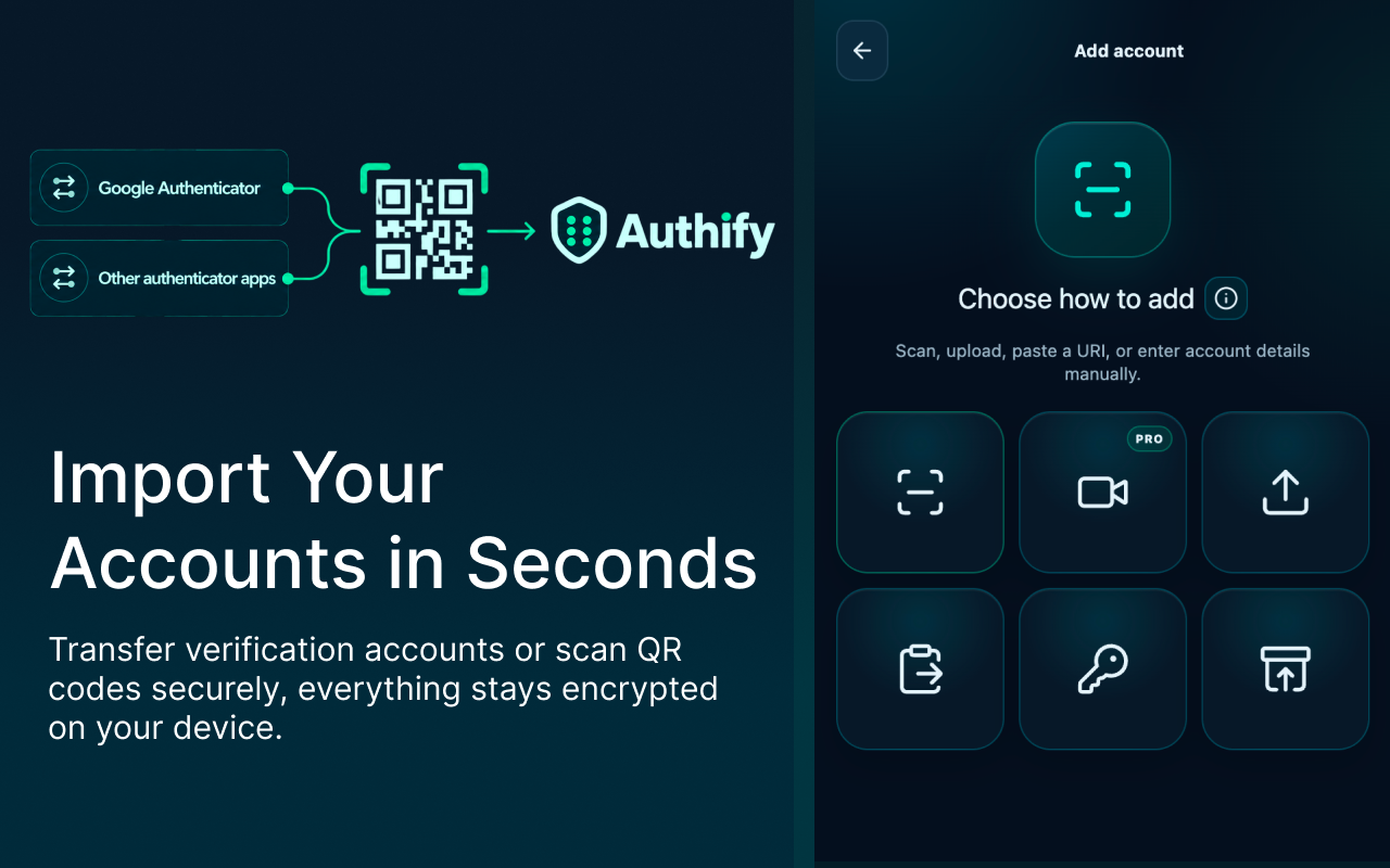 Fast import in Authify