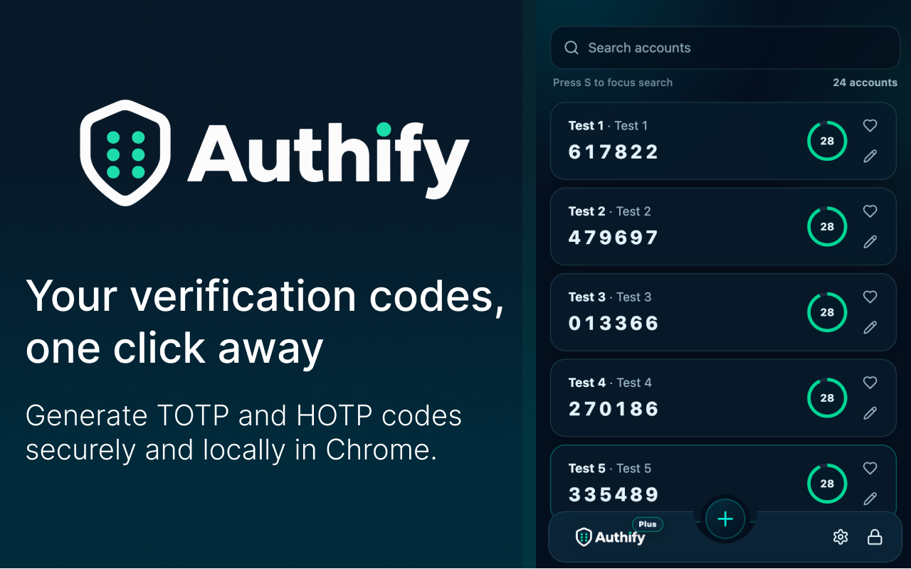 Local codes in Authify