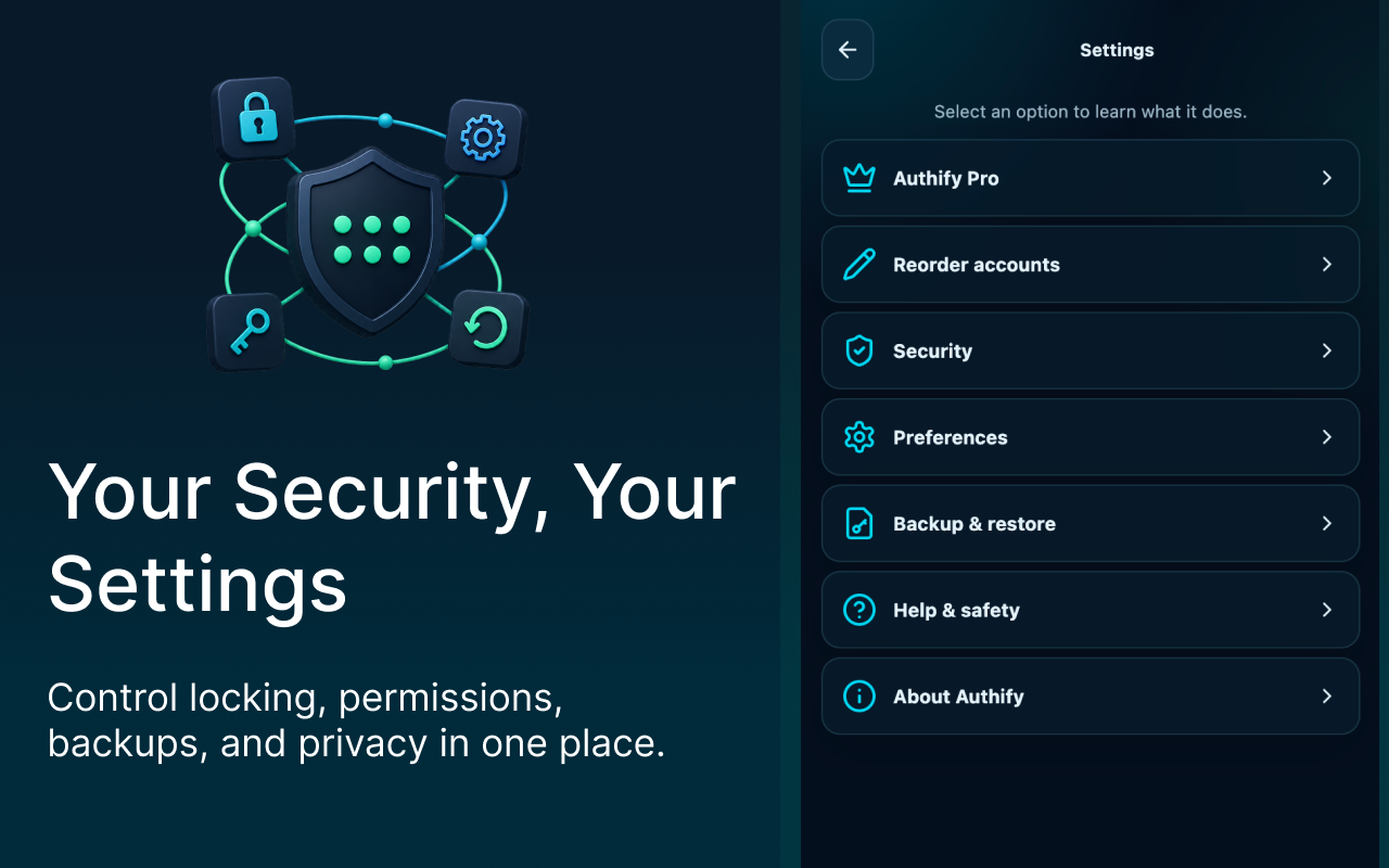 Security controls in Authify